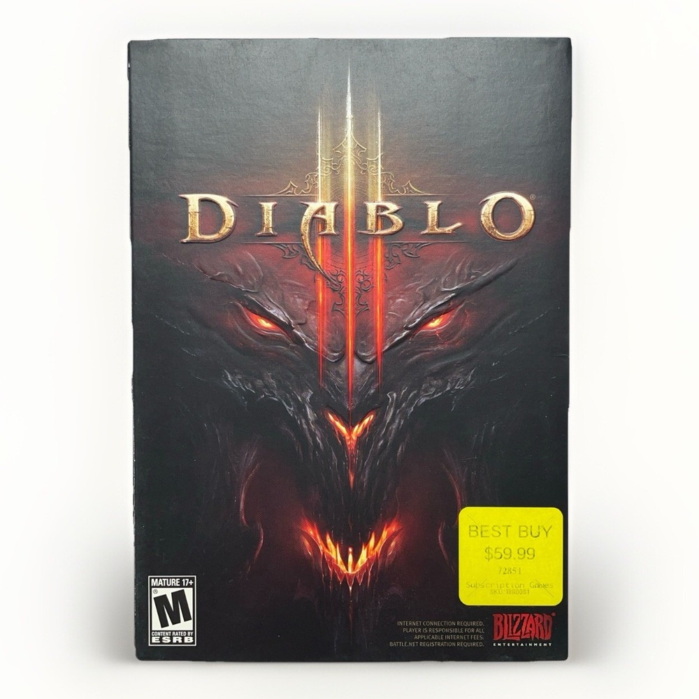 Diablo 3 - Box Set Blizzard 2012 Complete Set Game for PC / Mac Battle.net Rpg